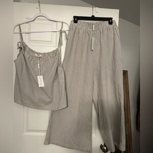 Black and white two piece.